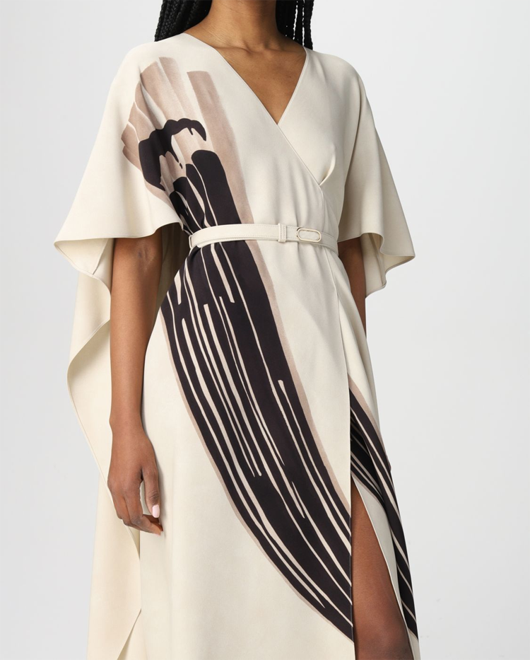 Long Dress Designer High Quality Summer New Women Fashion Casual Vintage Elegant Celebrity Party Gorgeous Cloak Sleeves Dresses