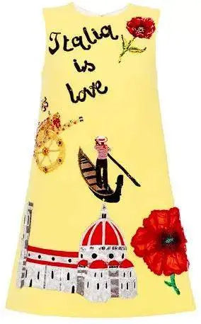 Designer Inspired Women Mini Dress Fashion Yellow Shift Dress