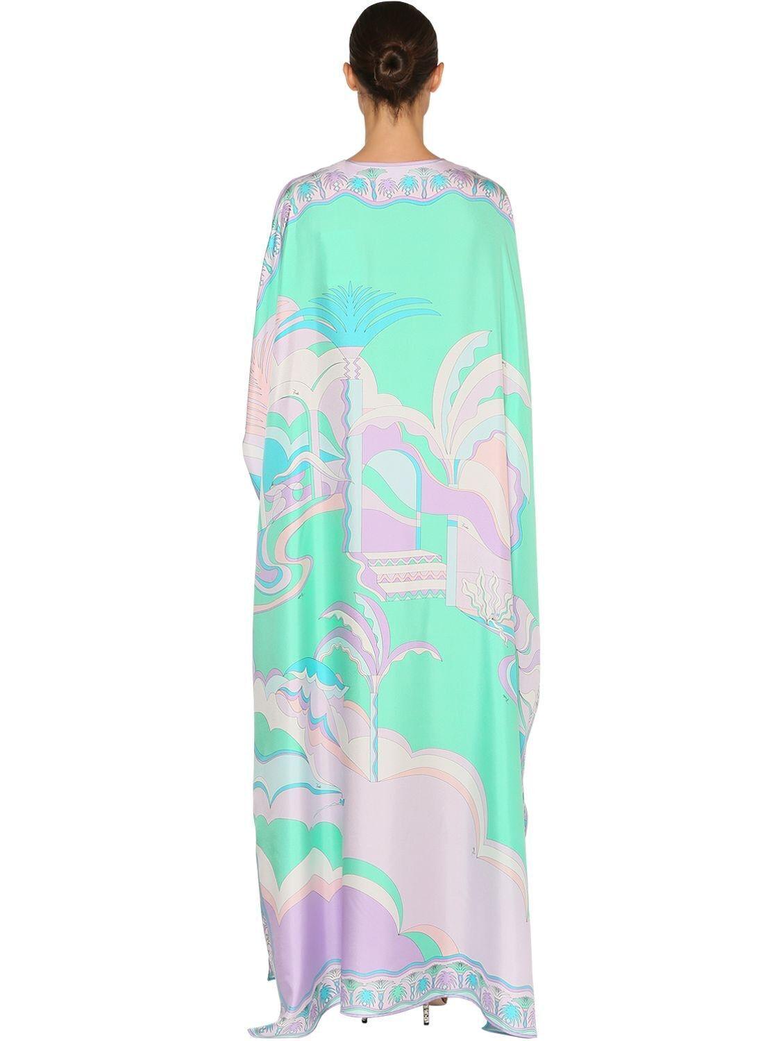 High Quality Women Dress Summer 2023 Runway Designer Loose Maxi Dress Bohimian Fashion Print Kaftan Silk Dress Plus Size