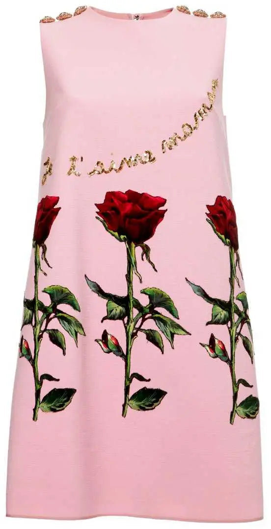 Women Mini Dress Fashion Shift Dress in Pink